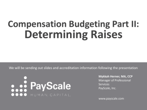 Determining Raises - PayScale cloud compensation software