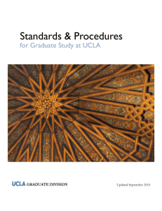 Standards & Procedures for Graduate Study
