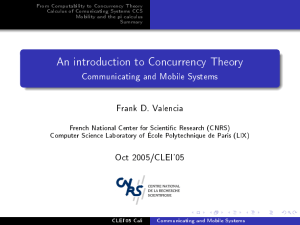 An introduction to Concurrency Theory