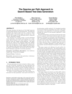 The Species per Path Approach to Search