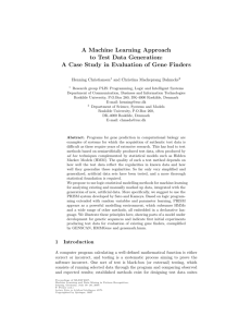 A Machine Learning Approach to Test Data Generation: A Case
