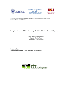Analysis of sustainability criteria applicable to Mexican industrial parks