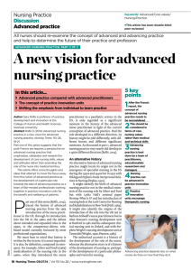 A new vision for advanced nursing practice