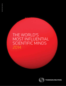 THE WORLD's MOsT InfLuEnTIaL scIEnTIfIc MInDs 2014