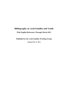 Bibliography on Arab Families and Youth