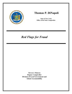 Red Flags for Fraud - Office of the New York State Comptroller