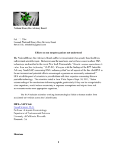 Feb. 12, 2014 Contact: National Honey Bee Advisory Board Steve