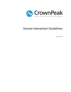 Human Interaction Guidelines