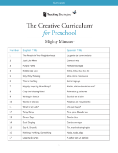 The Creative Curriculum® for Preschool