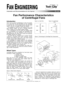 Fan Performance Characteristics of Centrifugal Fans - FE-2400