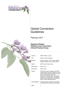 Opioid Conversion Guidelines