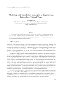 Modeling and Simulation Concepts in Engineering Education