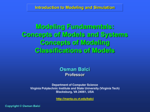 Modeling Fundamentals - Concepts of Models and Systems