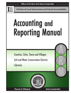 Accounting and Reporting Manual - Office of the New York State