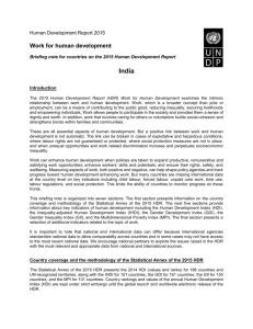 Work for human development - Human Development Reports