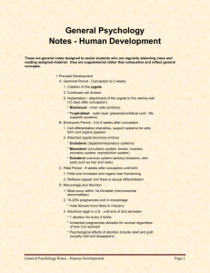 General Psychology Notes - Human Development