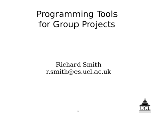 Programming Tools for Group Projects