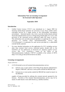 Information Note on Applying Unified Carrier Licence (“UCL”)