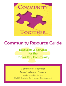 Community Resource Guide - UMKC Institute for Human Development