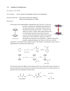 Synthesis of Acetylferrocene New tricks:C1, E7, F4