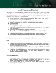 Audit Preparation Checklist