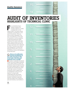 audit of inventories