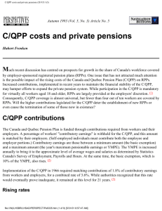 C/QPP costs and private pensions (IS 933 A5)