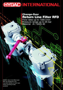 Change-Over Return Line Filter RFD