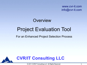 Overview: Project Evaluation Tool