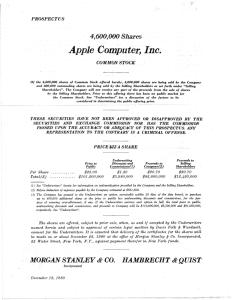 4600000 Shares Apple Computer, Inc.