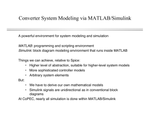 Converter System Modeling via MATLAB/Simulink