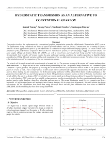 hydrostatic transmission as an alternative to conventional gearbox