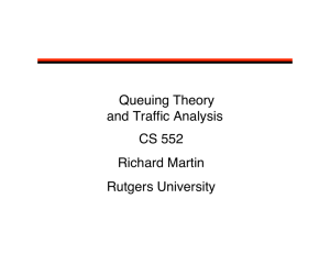 Queuing Theory and Traffic Analysis CS 552 Richard Martin Rutgers