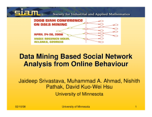 Data Mining Based Social Network Analysis from Online Behaviour
