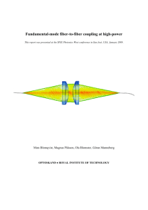 Fundamental-mode fiber-to-fiber coupling at high-power