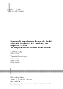 How would formula apportionment in the EU affect the distribution