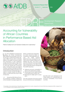 Accounting for Vulnerability of African Countries in Performance