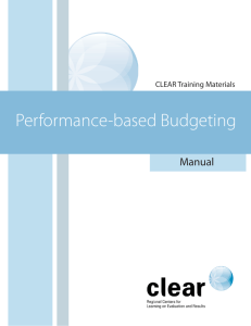 Performance-based Budgeting - CLEAR – Regional Centers for