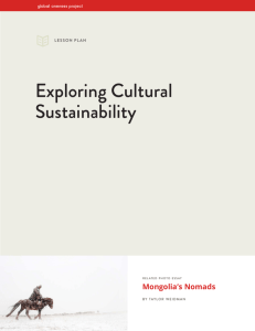 Exploring Cultural Sustainability