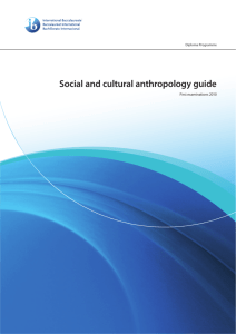 Social and cultural anthropology guide