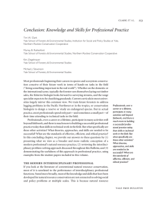 Conclusion: Knowledge and Skills for Professional Practice