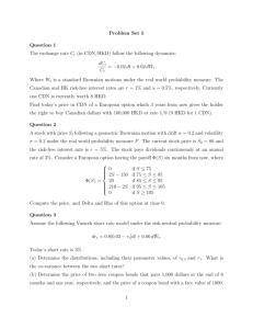 Problem Set 5 Question 1 The exchange rate Ct (in CDN/HKD