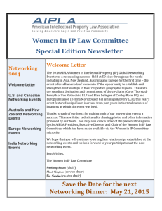 Spring 2014 Networking Newsletter - American Intellectual Property