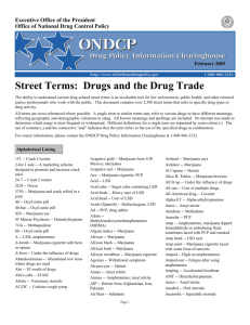 Street Terms: Drugs and the Drug Trade