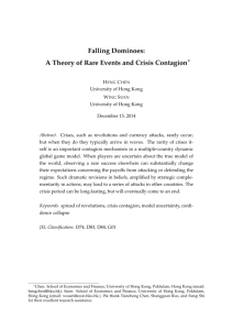 Falling Dominoes: A Theory of Rare Events and Crisis Contagion
