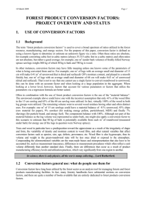 forest product conversion factors