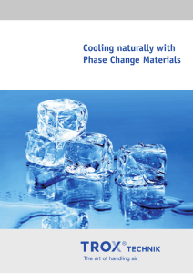 Cooling naturally with Phase Change Materials