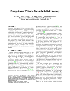 Energy-Aware Writes to Non-Volatile Main Memory