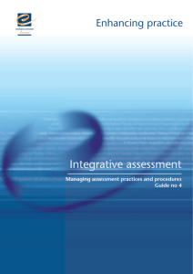 Managing assessment practices and procedures