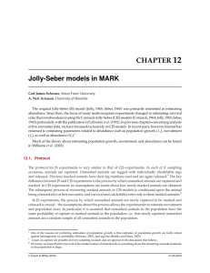 Chapter 12 - Jolly-Seber models